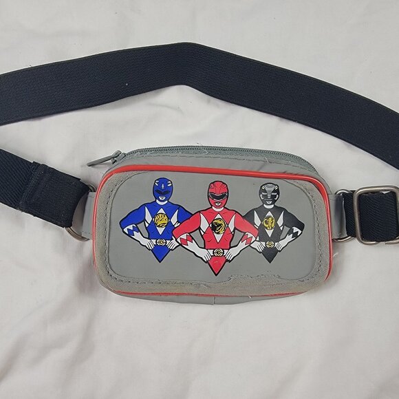 Vintage 1995 Mighty Morphin Power Rangers Waist Bag Gray Red Blue Black Ranger